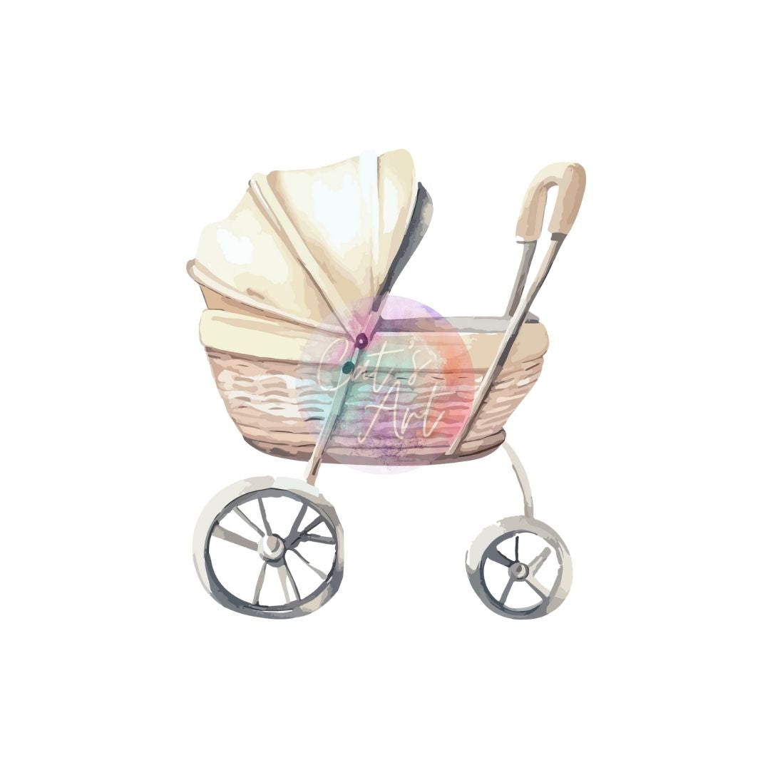 Baby Shower SVG, PNG, AI Bundle, Watercolor clipart