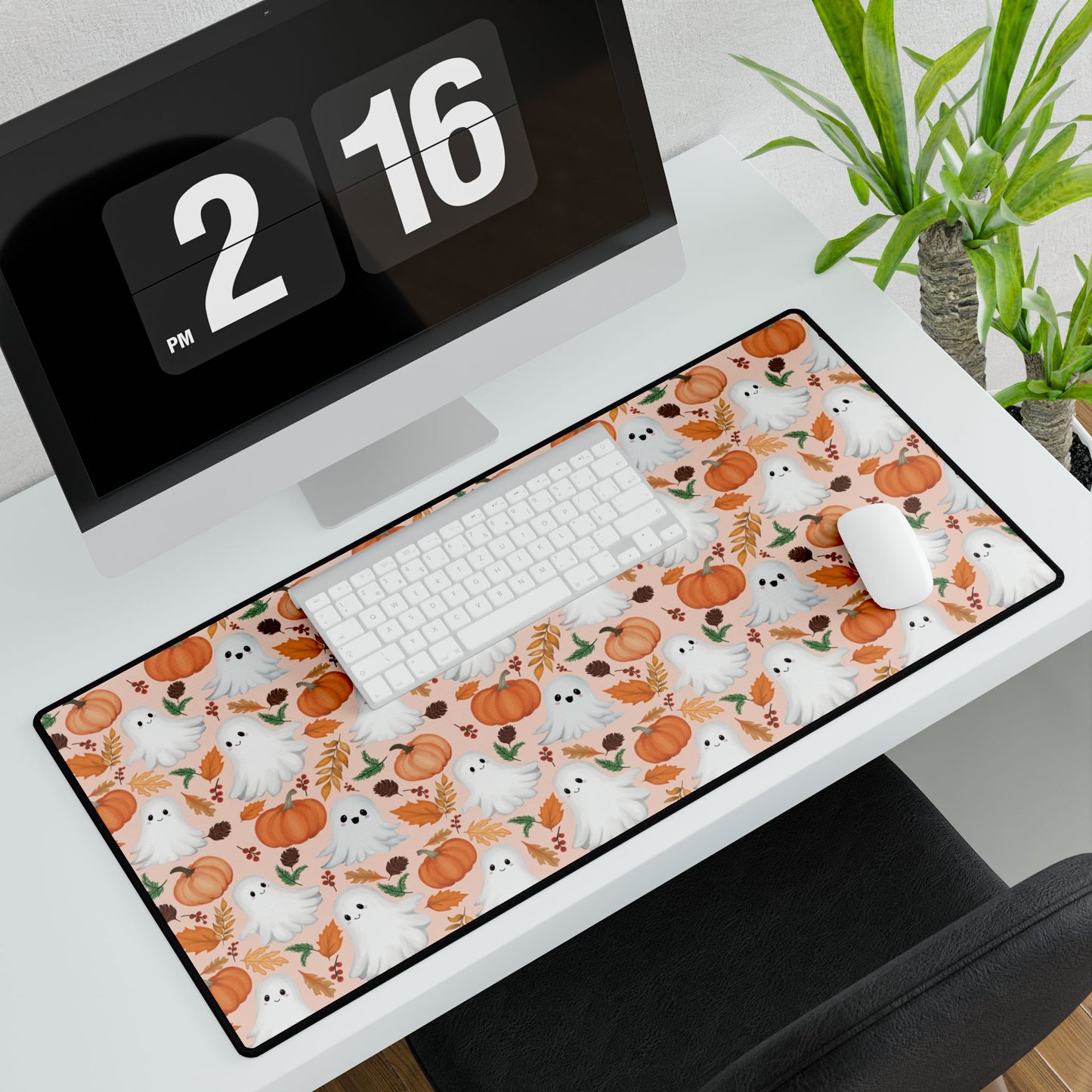 Copy of Halloween Desk Mat , Bats and Florals Desk Mat