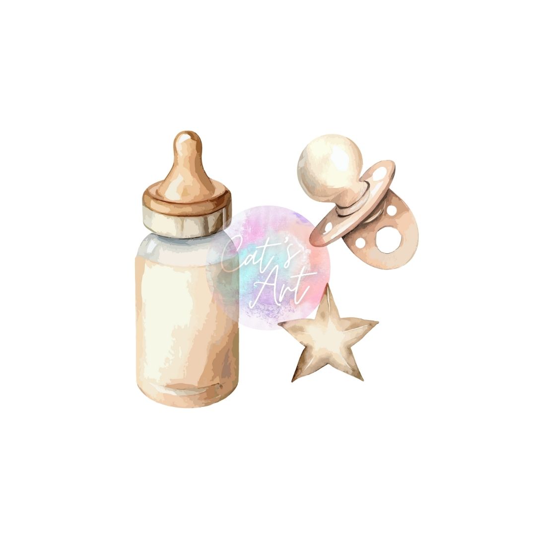 Baby Shower SVG, PNG, AI Bundle, Watercolor clipart
