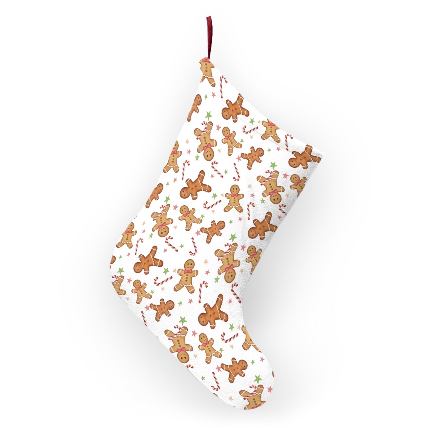 Christmas Stockings, Holiday Decor, Festive Gift, Xmas Mantle Decoration, Gingerbread Candy Cane Design