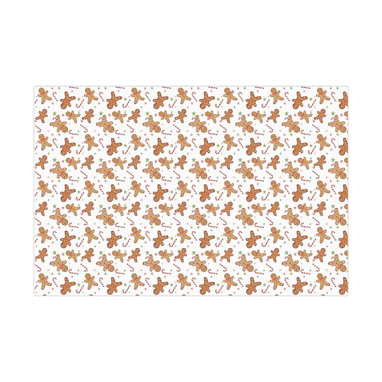 Christmas Gift Wrap Paper, Holiday Wrapping Paper, Festive Gift Wrap, Gingerbread Design, Xmas Wrap Sheets