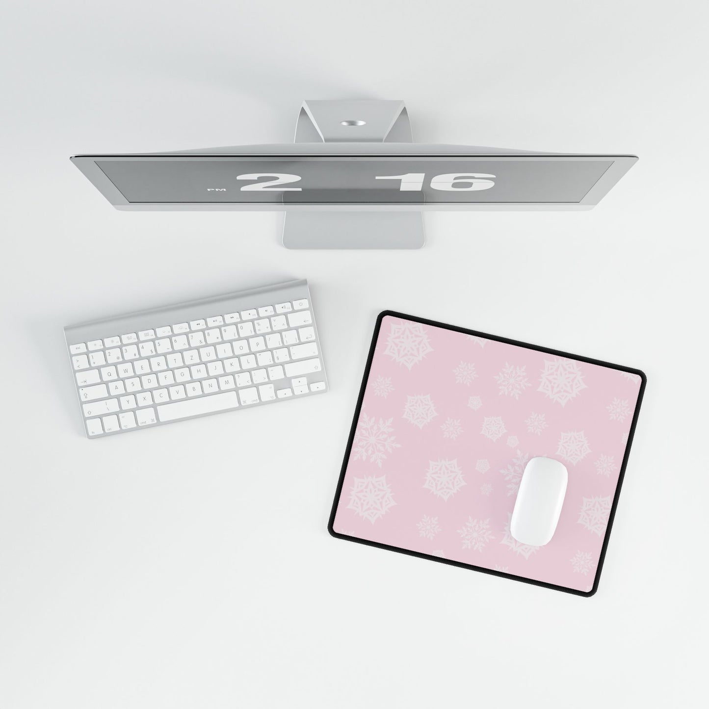 Christmas Desk Mats, Pink Theme Holiday Mouse Pad, Festive Office Decor, Cute Computer Mouse Mat, Seasonal Desk Accessories