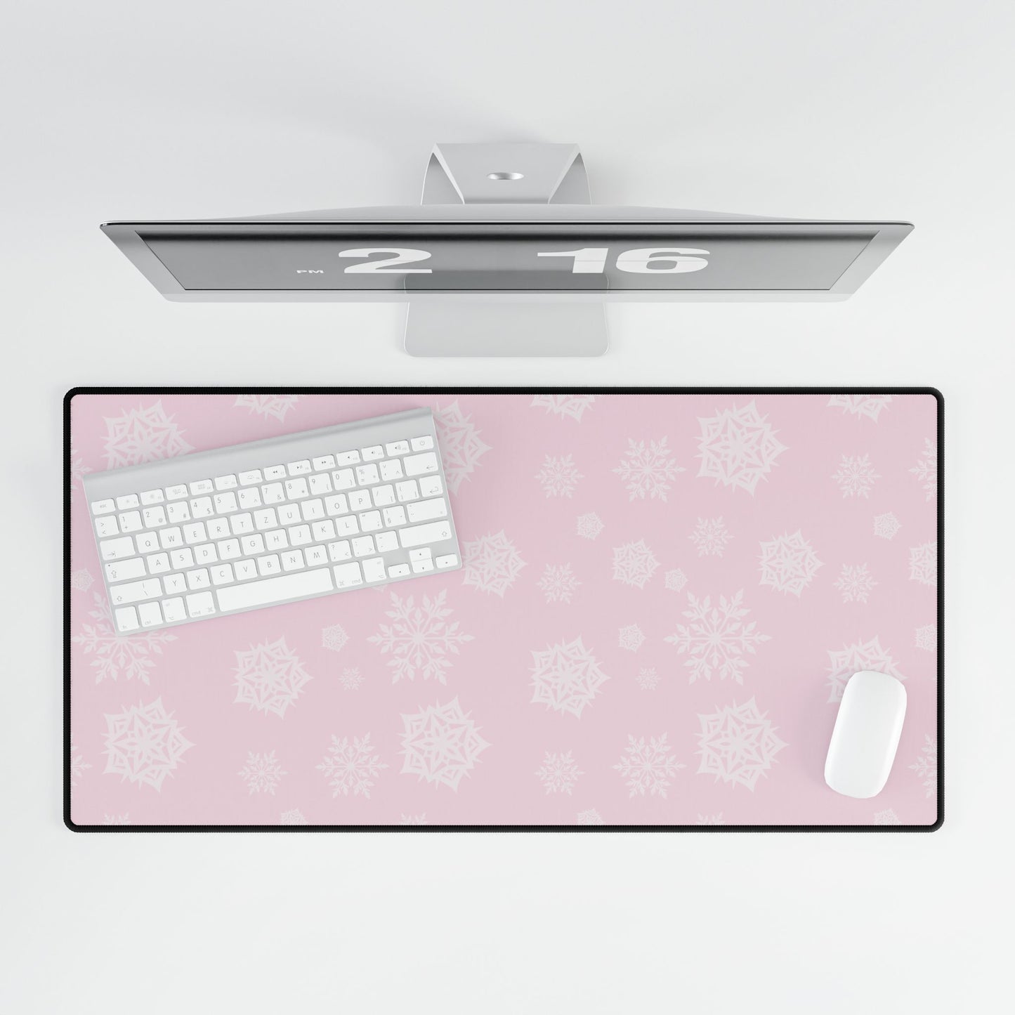 Christmas Desk Mats, Pink Theme Holiday Mouse Pad, Festive Office Decor, Cute Computer Mouse Mat, Seasonal Desk Accessories