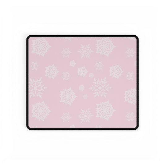 Christmas Desk Mats, Pink Theme Holiday Mouse Pad, Festive Office Decor, Cute Computer Mouse Mat, Seasonal Desk Accessories