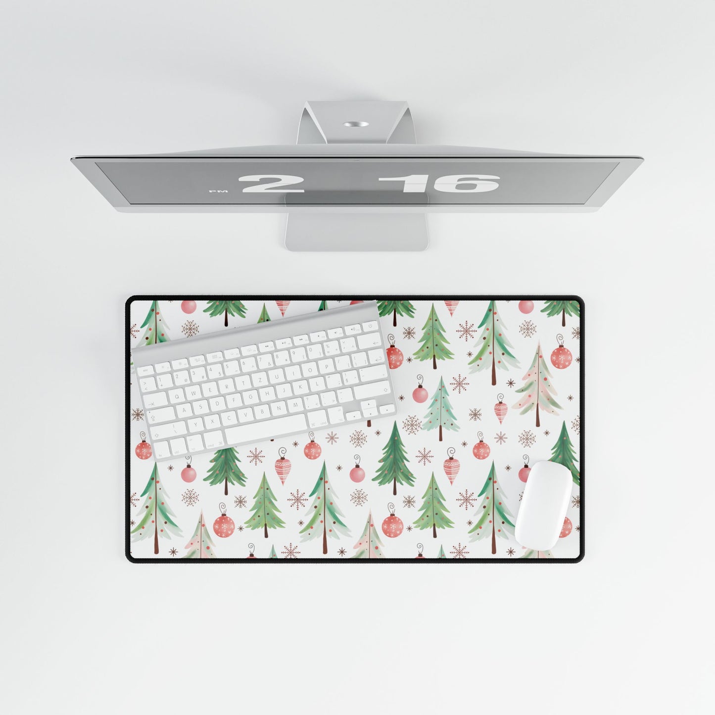 Christmas Tree Design Desk Mat, Office Decor Mousepad, Holiday Gift Pad for Desk, Festive Computer Mat, Desk Protector Accessories
