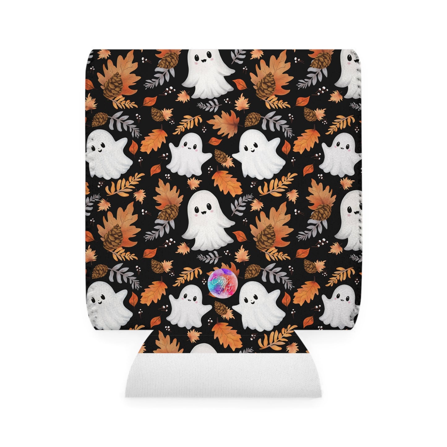 Autumn Halloween Cute Ghost Koozies | Spooky & Fun Drink Sleeves