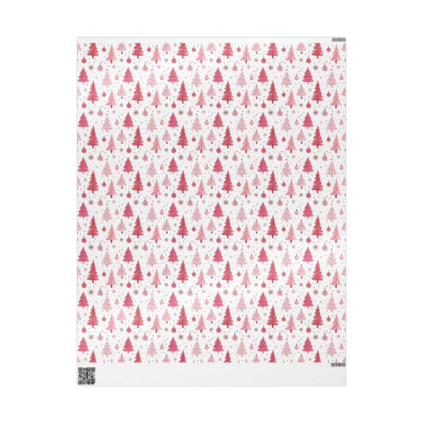 Wrapping Paper, Pink Christmas Theme Paper Wrap, Pink Winter Decorations - Festive Gift Wrap, Holiday Wrapping Sheets, Xmas Packaging