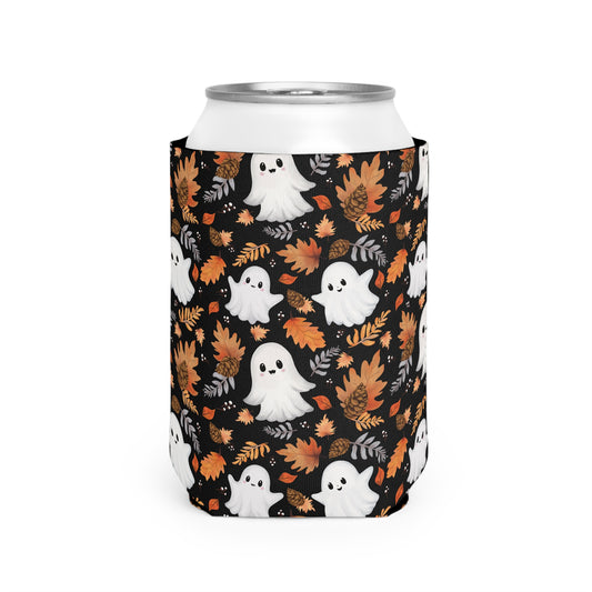 Autumn Halloween Cute Ghost Koozies | Spooky & Fun Drink Sleeves