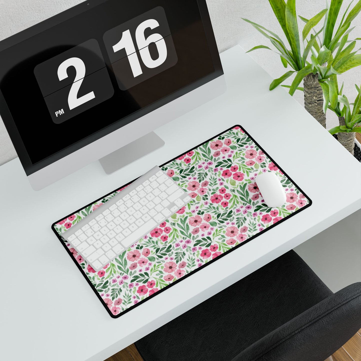 Floral Desk Mat, Vibrant Mouse Pad