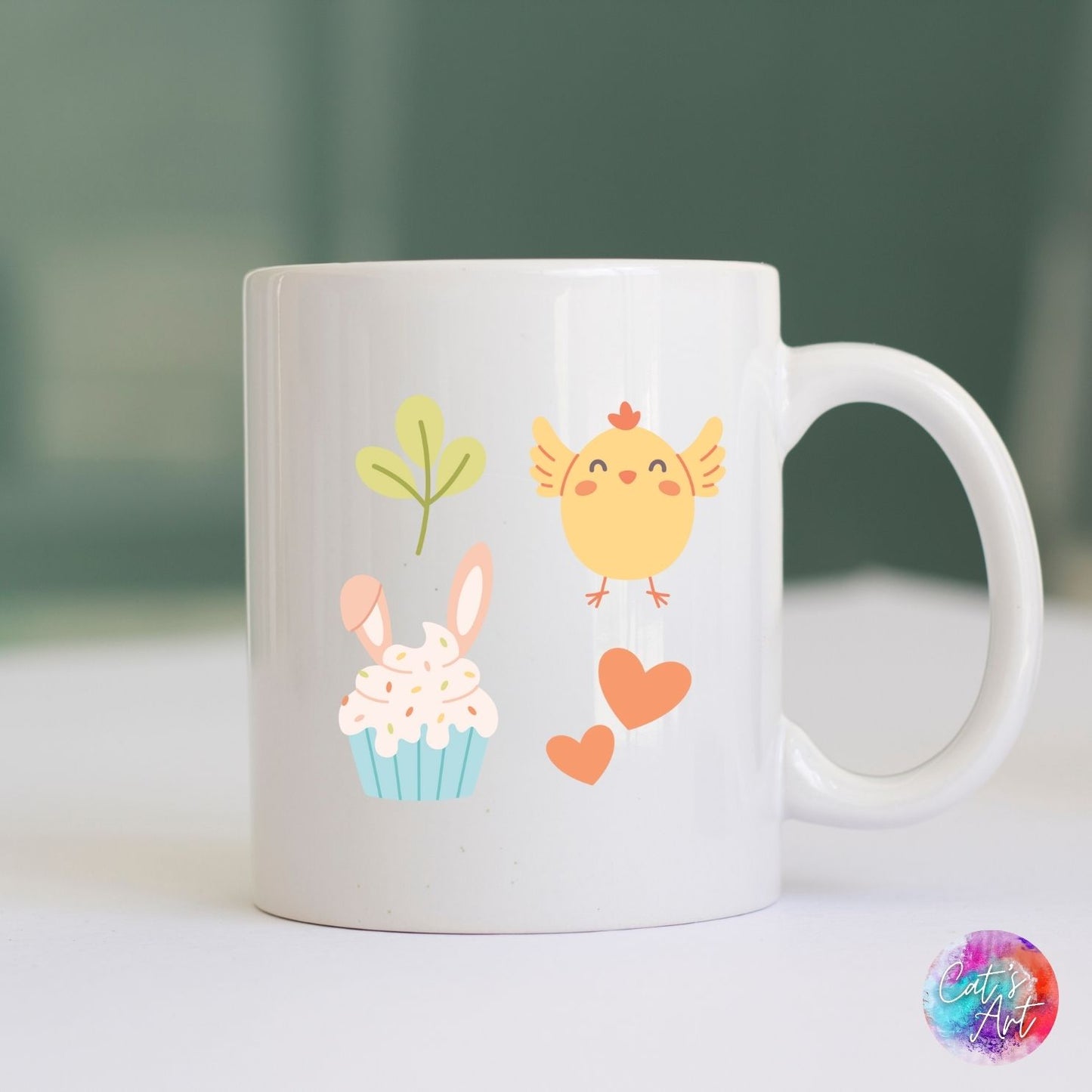 Easter Bunnies SVG, PNG Clipart | Cute Easter Bunny, Eggs, Spring Floral Digital Download