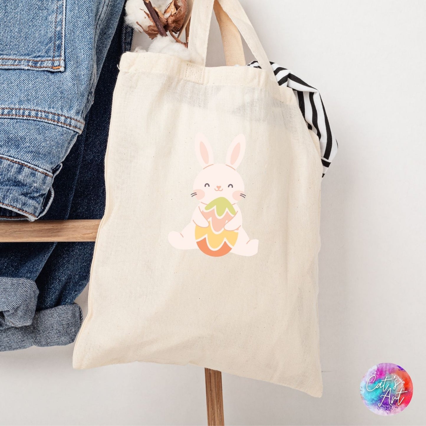 Easter Bunnies SVG, PNG Clipart | Cute Easter Bunny, Eggs, Spring Floral Digital Download