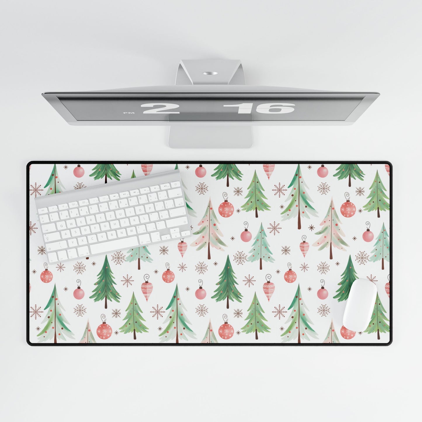Christmas Tree Design Desk Mat, Office Decor Mousepad, Holiday Gift Pad for Desk, Festive Computer Mat, Desk Protector Accessories