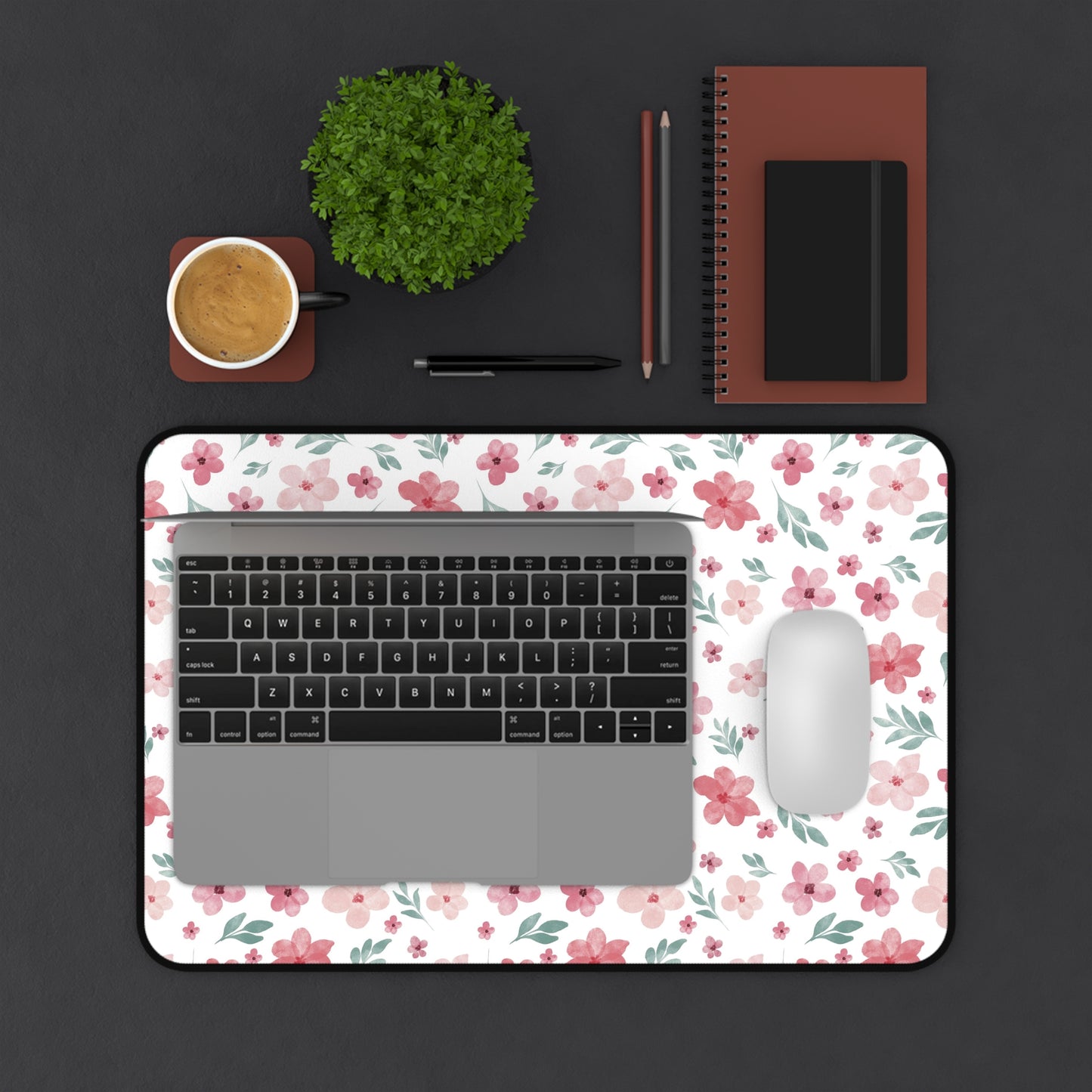 Copy of Pastel Desk Mat, Floral Mouse Pad, Pink Floral Desk Mat, Floral Pattern Desk Mat