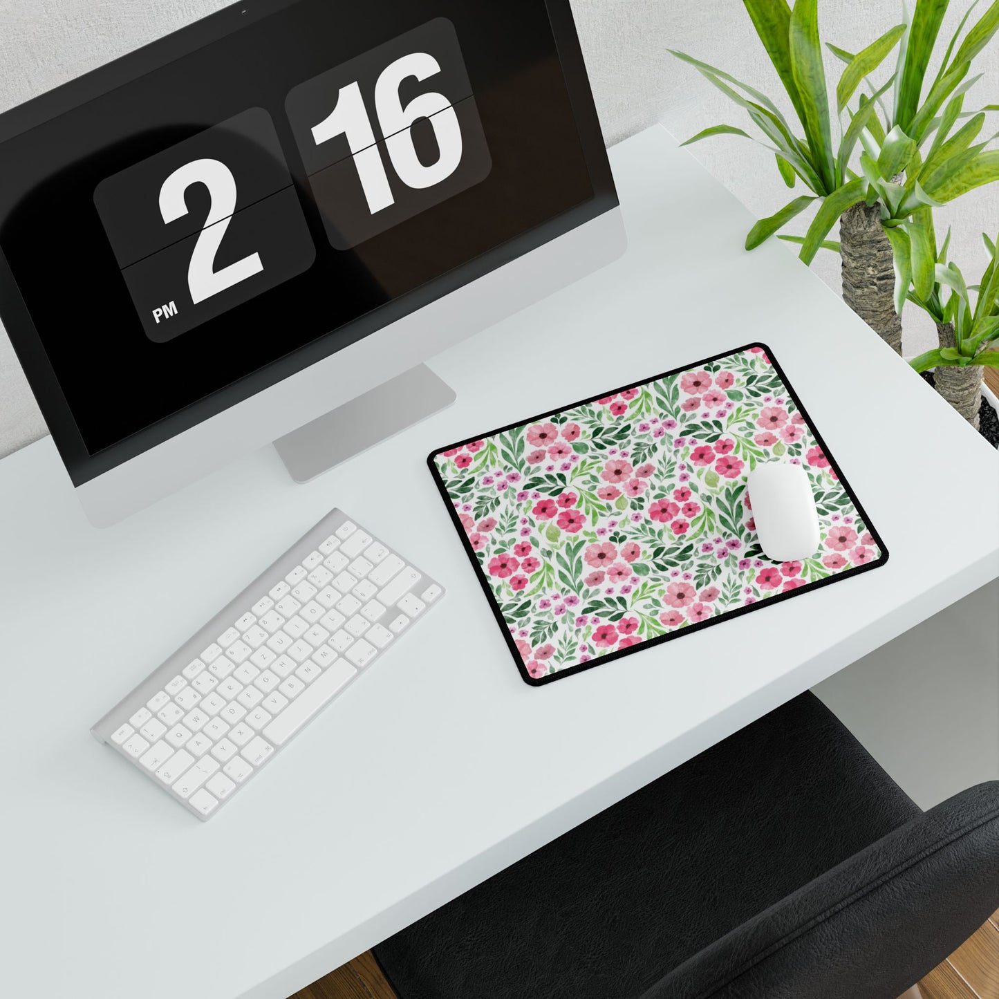 Floral Desk Mat, Vibrant Mouse Pad