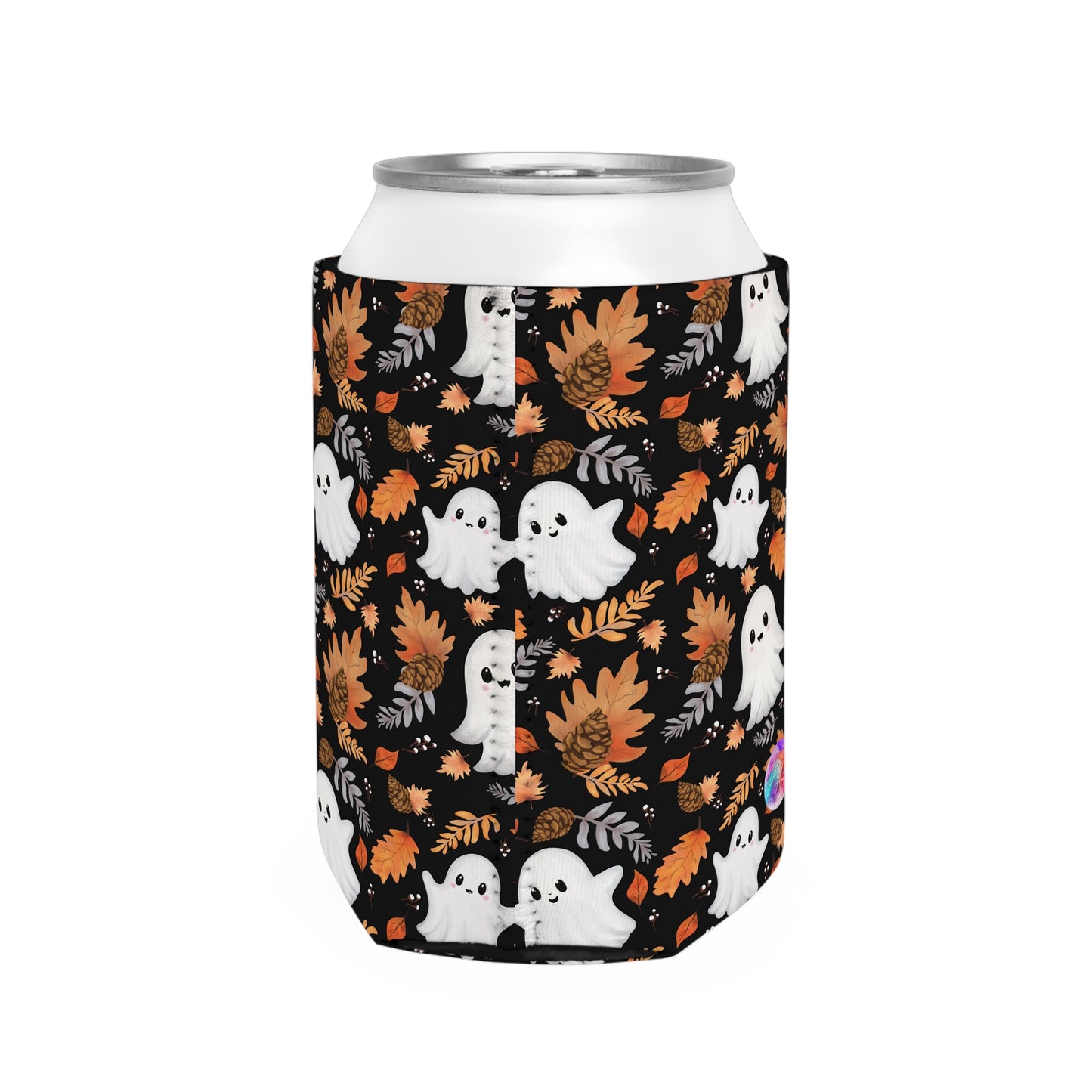 Autumn Halloween Cute Ghost Koozies | Spooky & Fun Drink Sleeves