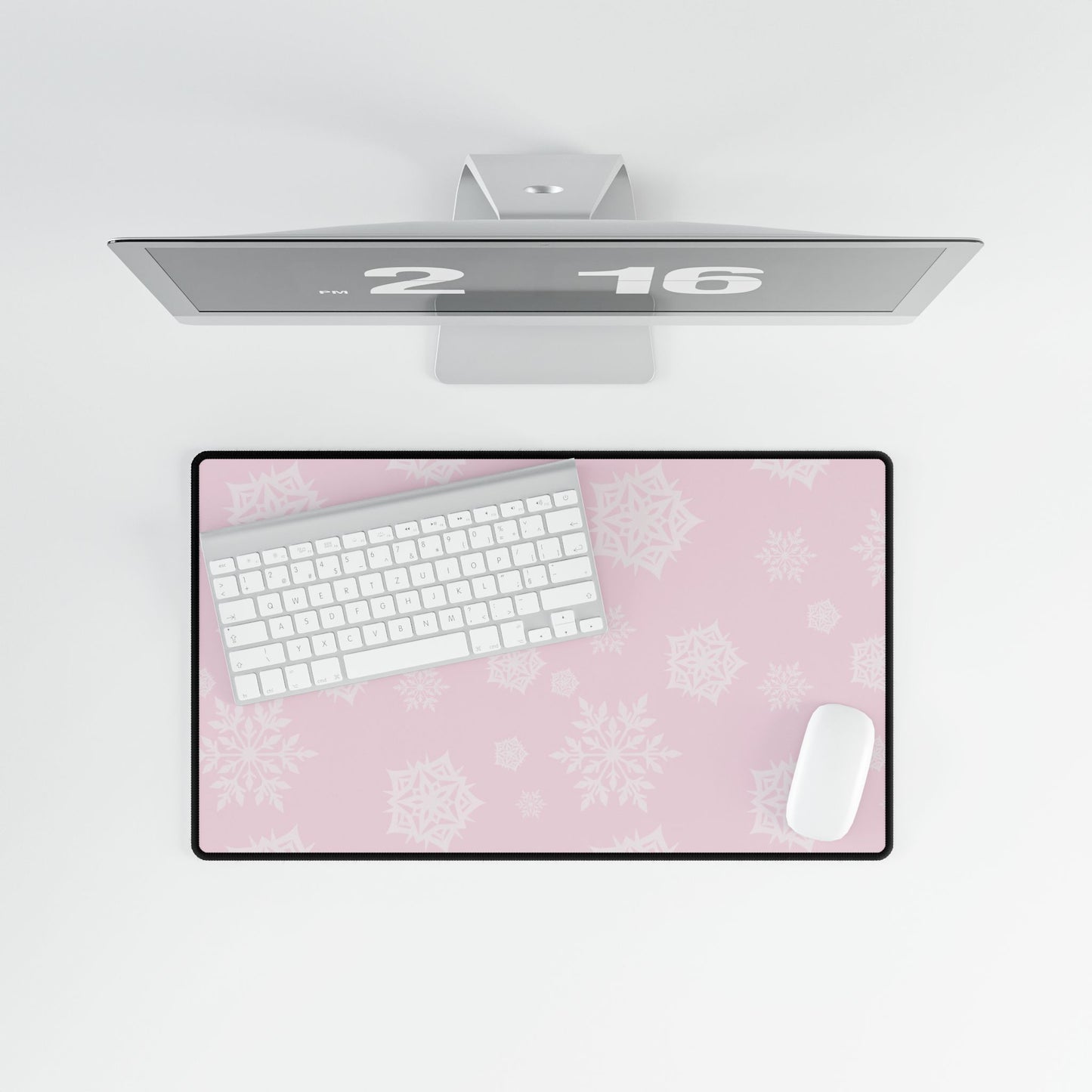 Christmas Desk Mats, Pink Theme Holiday Mouse Pad, Festive Office Decor, Cute Computer Mouse Mat, Seasonal Desk Accessories