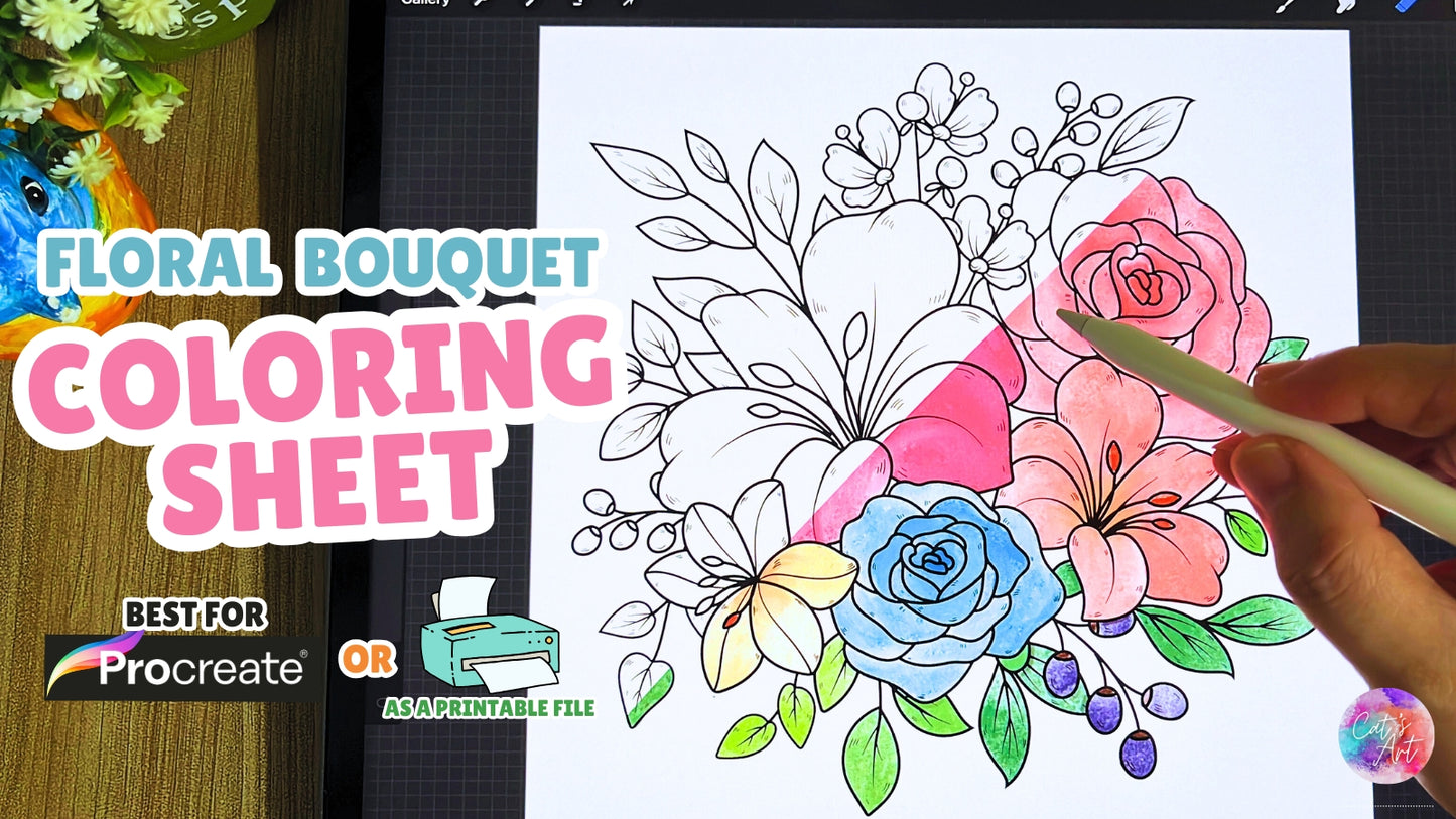 Floral Coloring Sheet