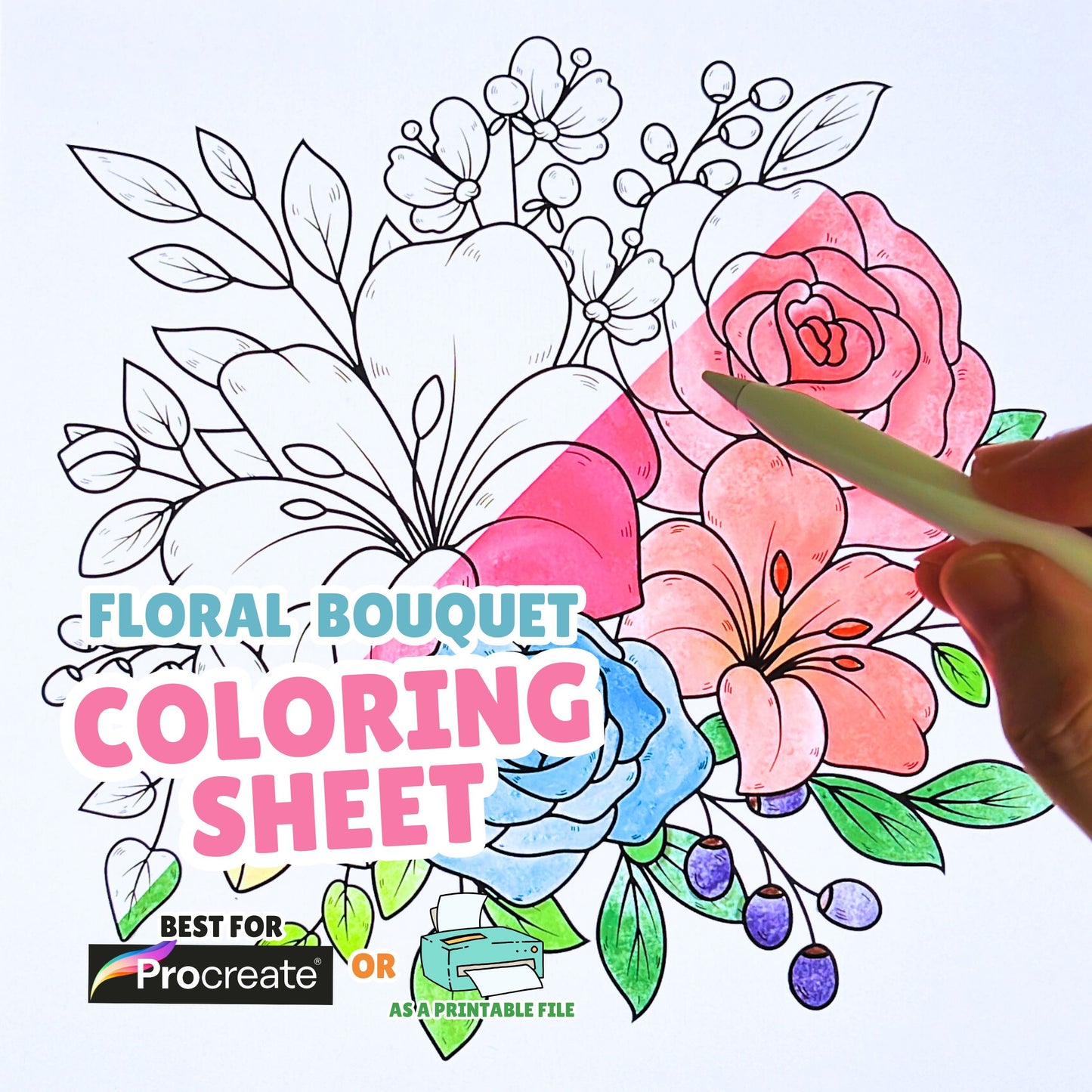 Floral Coloring Sheet