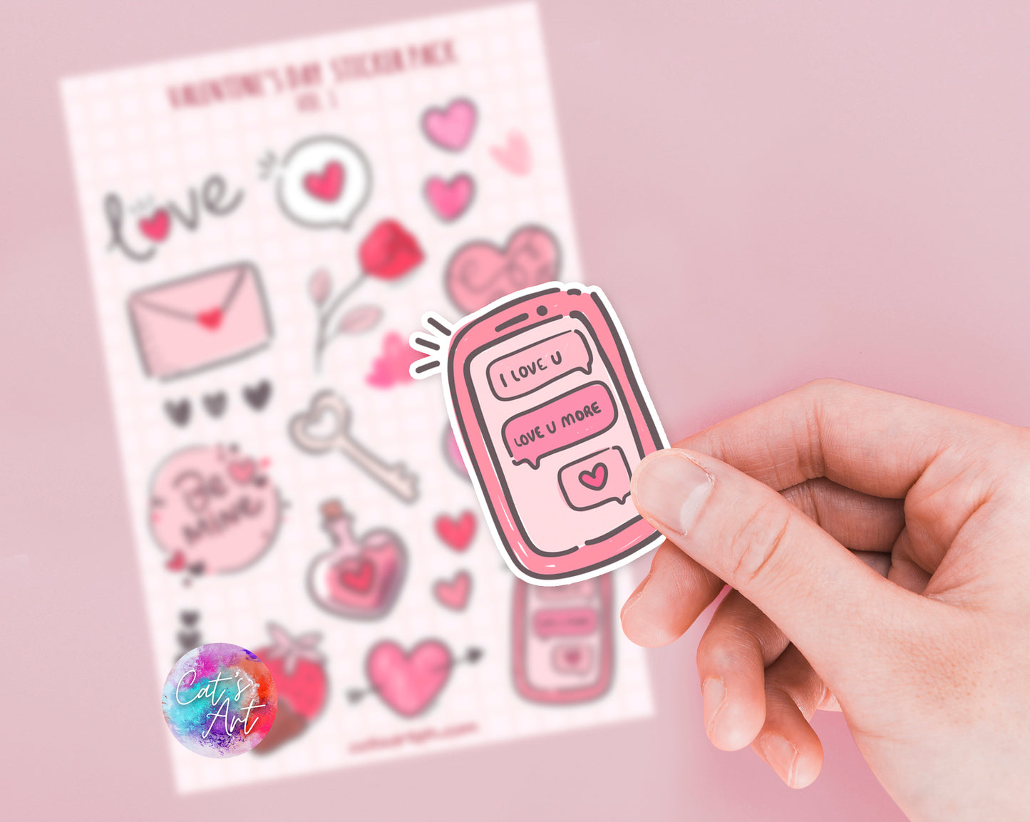 Pink Love Valentine's Day SVG & PNG Bundle