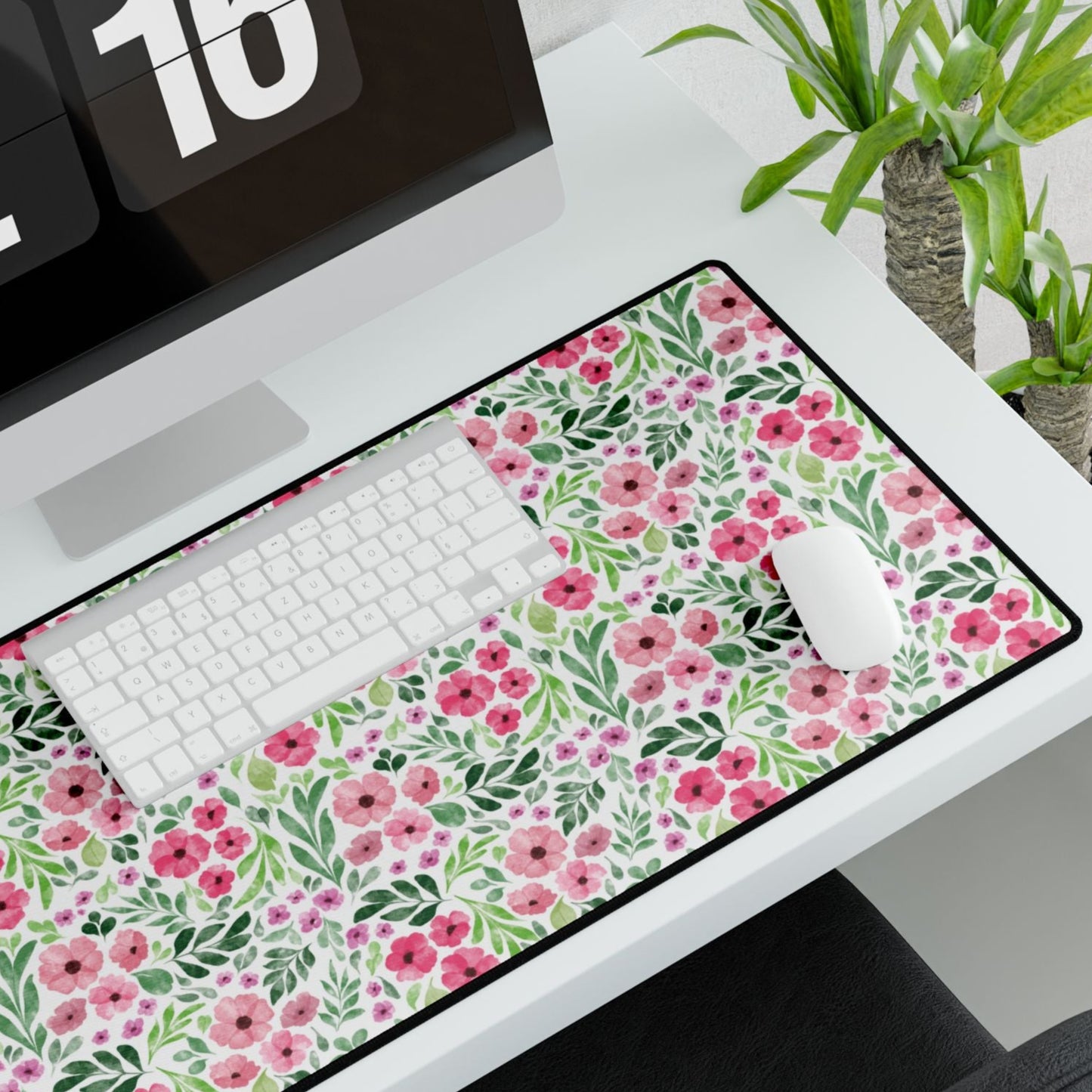 Floral Desk Mat, Vibrant Mouse Pad