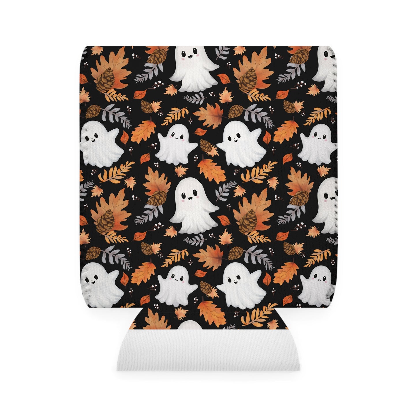 Autumn Halloween Cute Ghost Koozies | Spooky & Fun Drink Sleeves