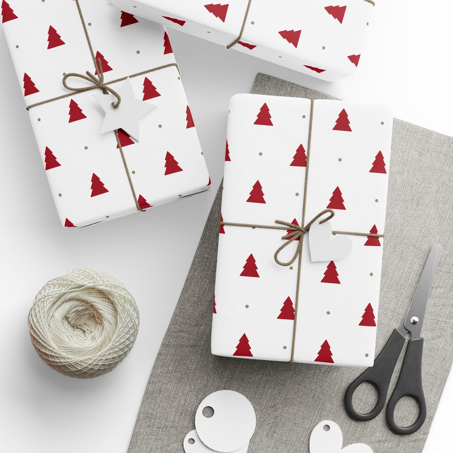 Minimalist Christmas Wrapper Wrapping Papers, Holiday Gift Wrap, Simple Xmas Present Handout, Contemporary Packaging, Modern Festive Paper