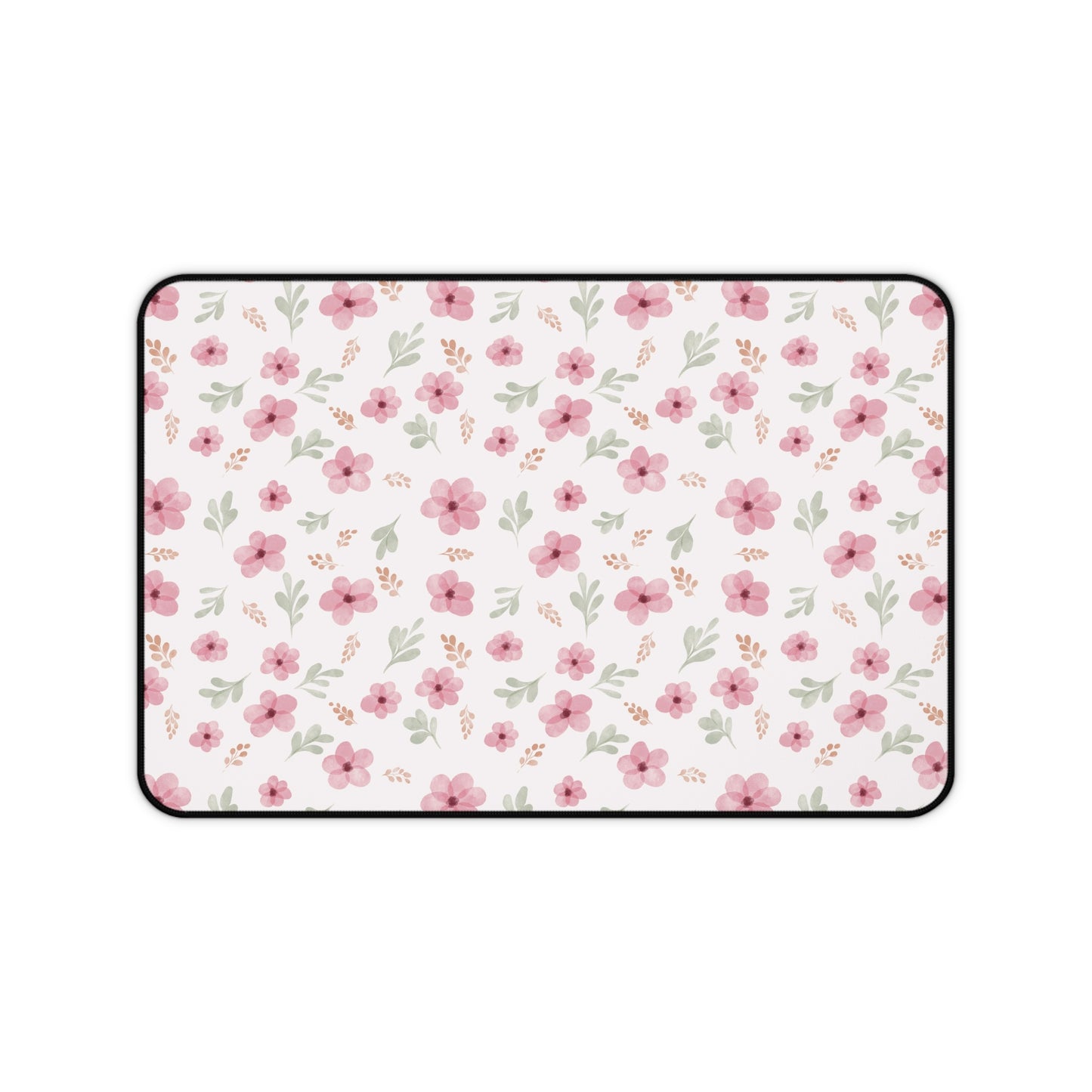 Pastel Desk Mat, Floral Mouse Pad, Pink Floral Desk Mat, Floral Pattern Desk Mat