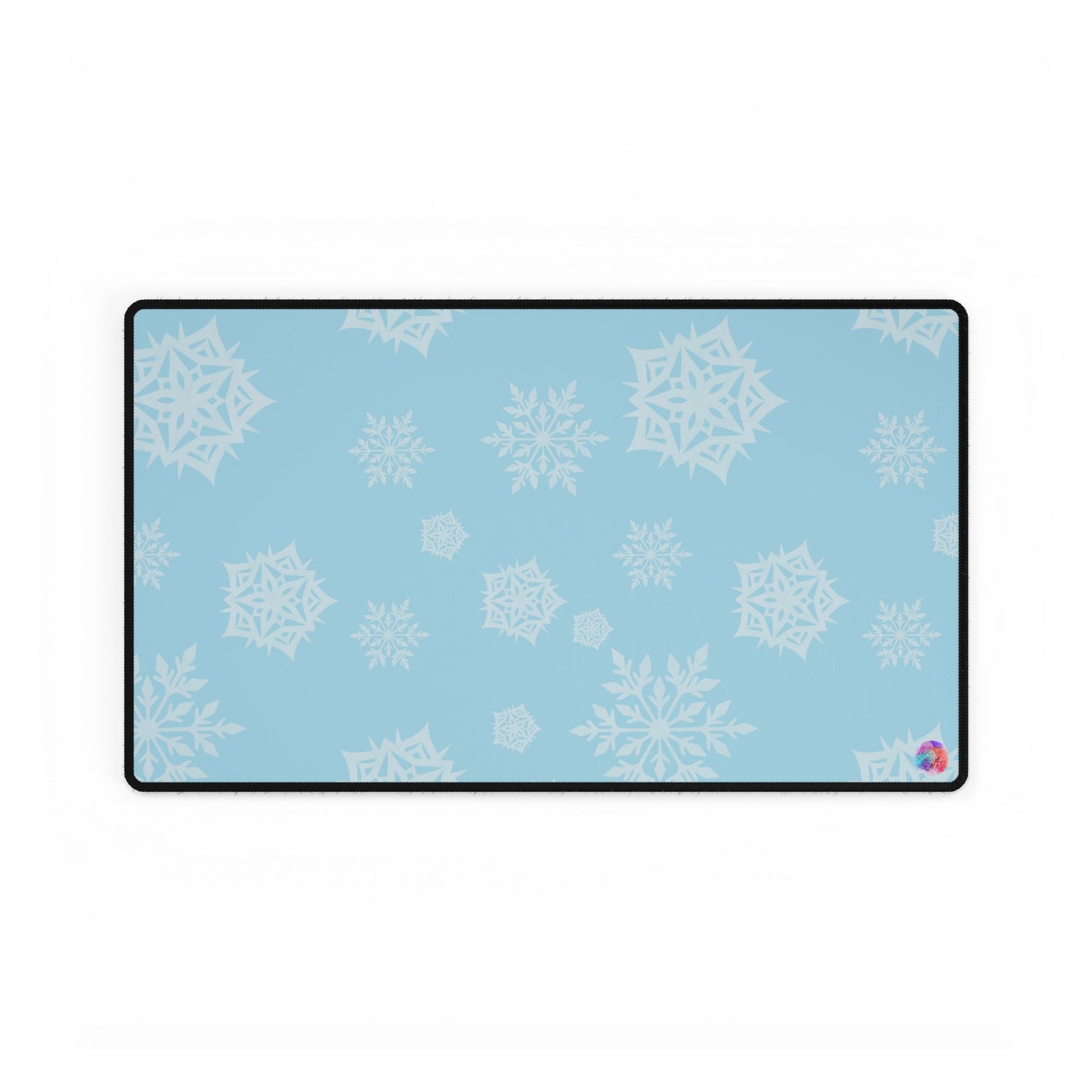 Snowflakes Desk Mats, Minimalist Desk Mat, Aesthetic Mouse Mat, Christmas Mouse Pad