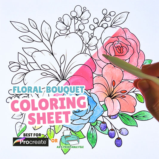 Floral Coloring Sheet