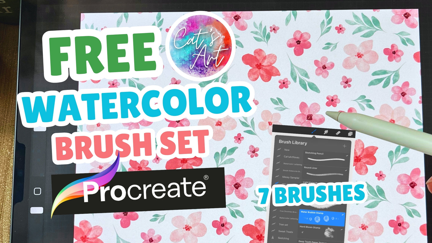 FREE Procreate Brushes - Watercolor Effect