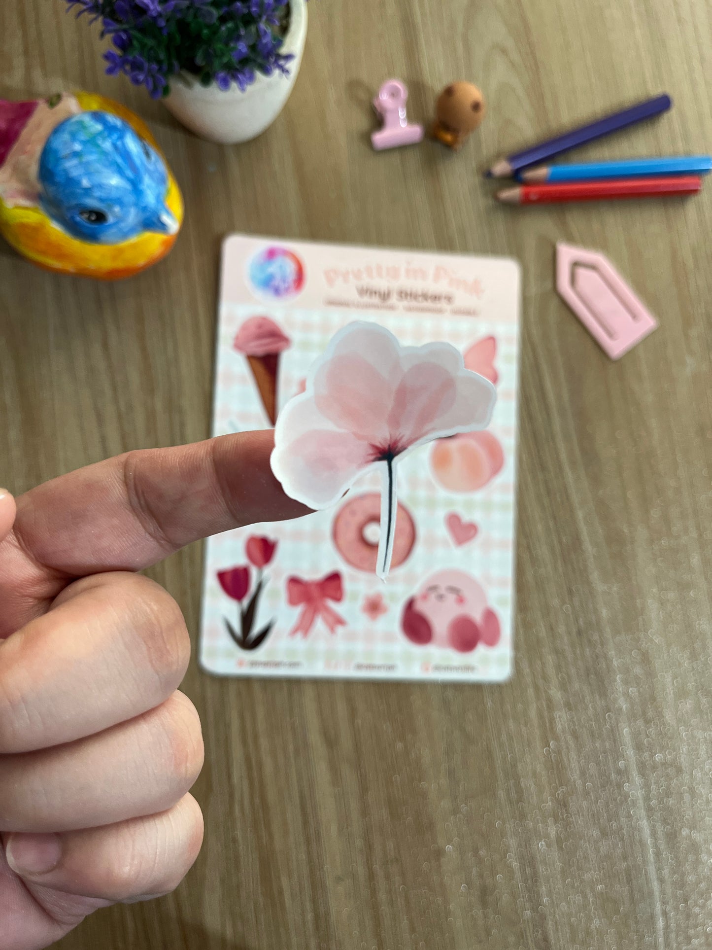 Pretty in Pink Vinyl Sticker Sheet – Glossy, Matte & Glitter Options | 18 Kiss-Cut Stickers
