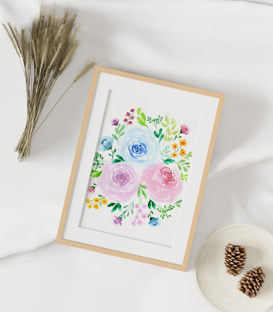 Spring Watercolor Floral - Printable Art